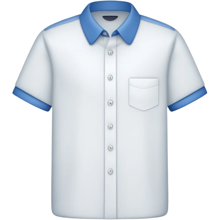 white collared shirt short sleeves emoji
