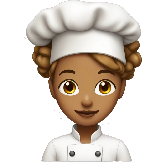 pretty light brown girl chef with the world in hand emoji