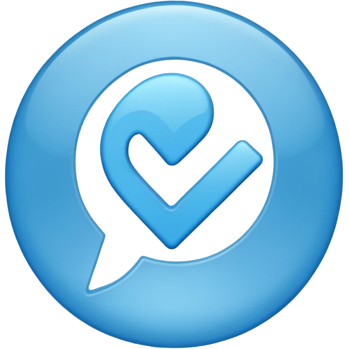 A blue tick used in instagram emoji