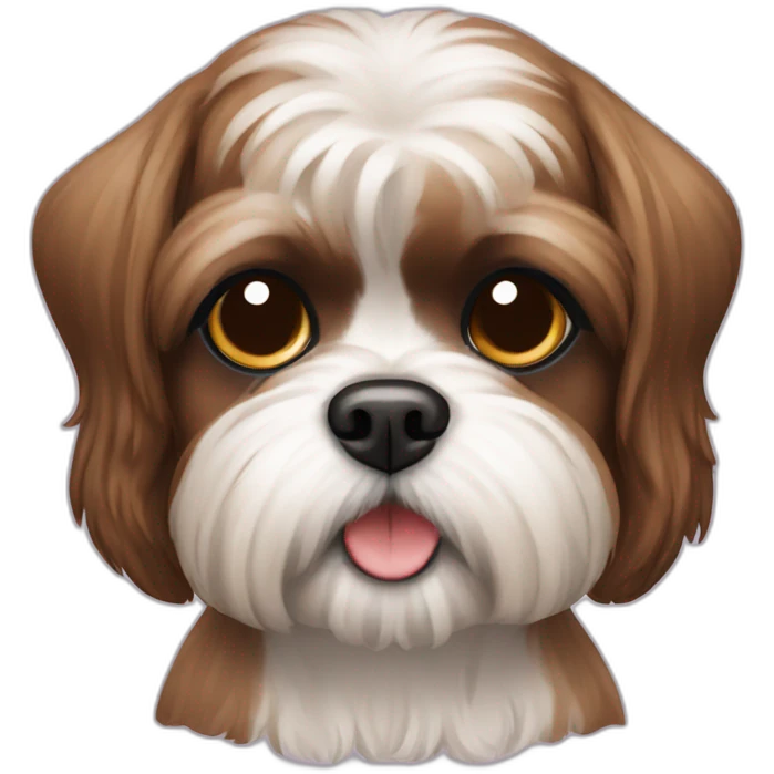 brown dog shihtzu emoji