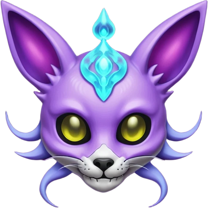 Furry Bioluminescent Tropical Espeon-Skull-creature emoji