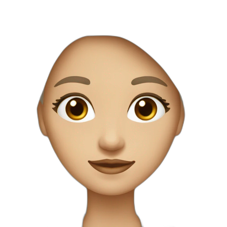 fille blanche cheuveuc marron yeux marrons avec manteau blanc  emoji