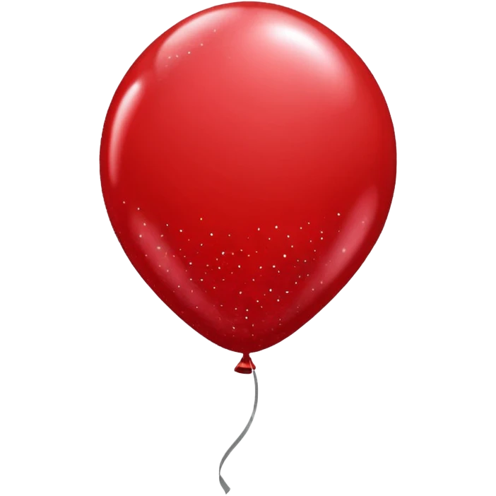 red glitter baloon emoji
