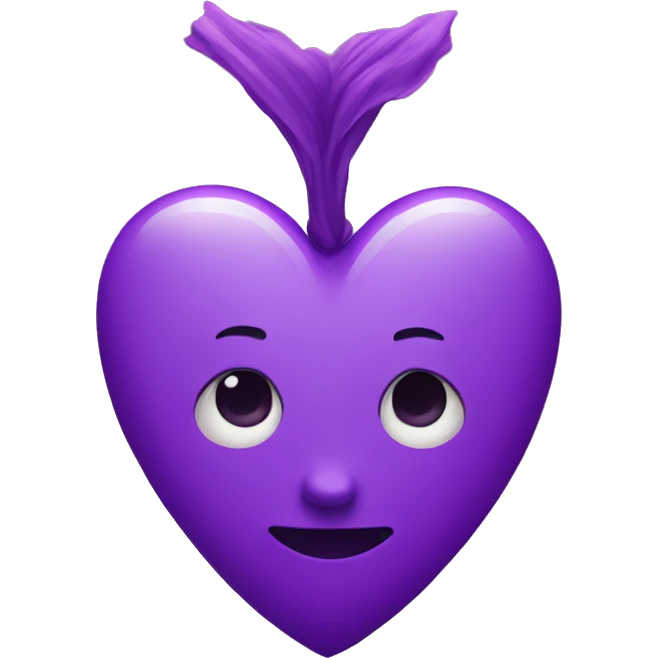 Two purple heart emoji