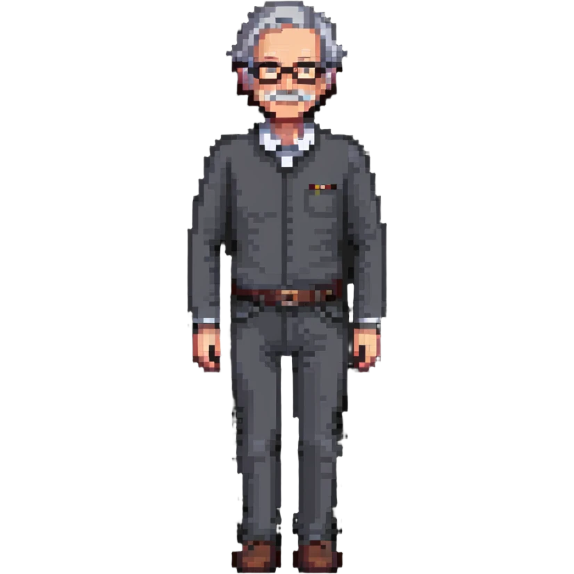 full body older human character emoji