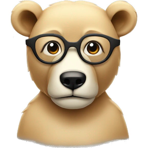 Oso com lentes emoji