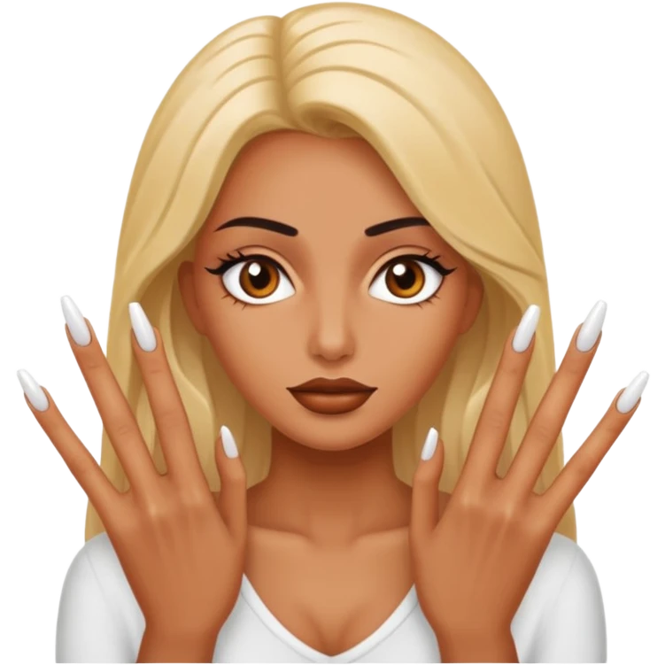 Baddie with long nails  emoji