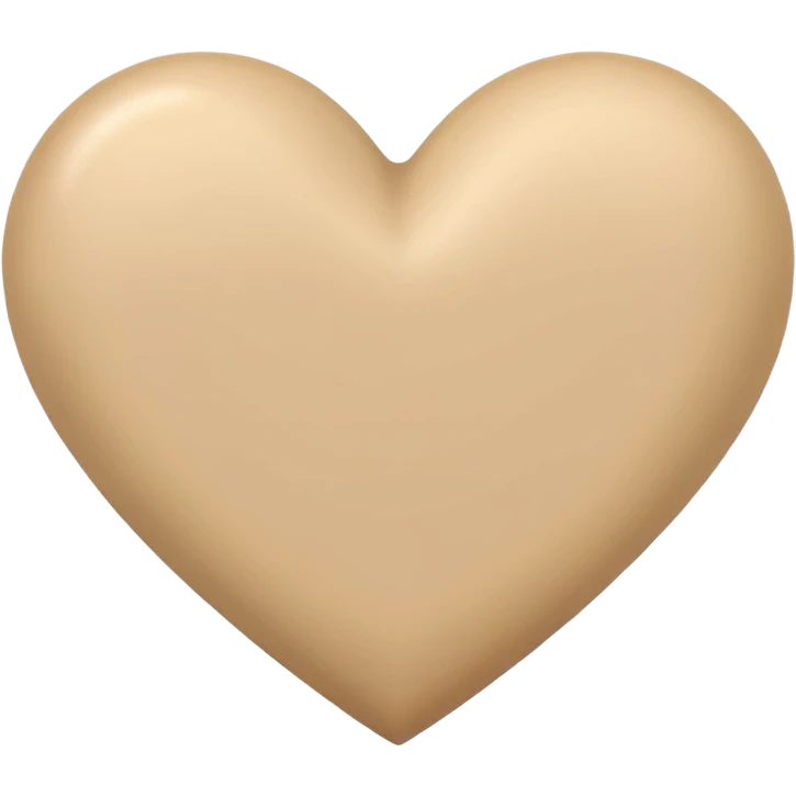 Beige heart emoji