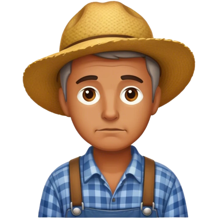 Un agriculteur qui se pose une question emoji