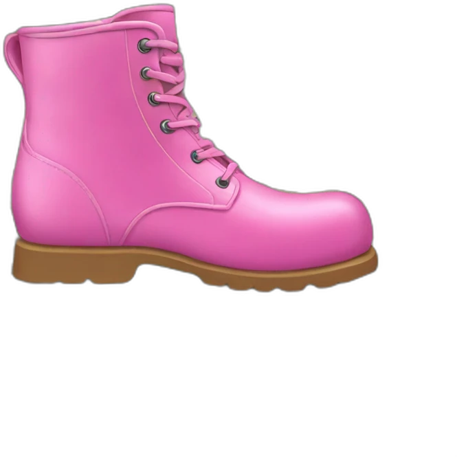 pink boot on top of a pile of cash emoji