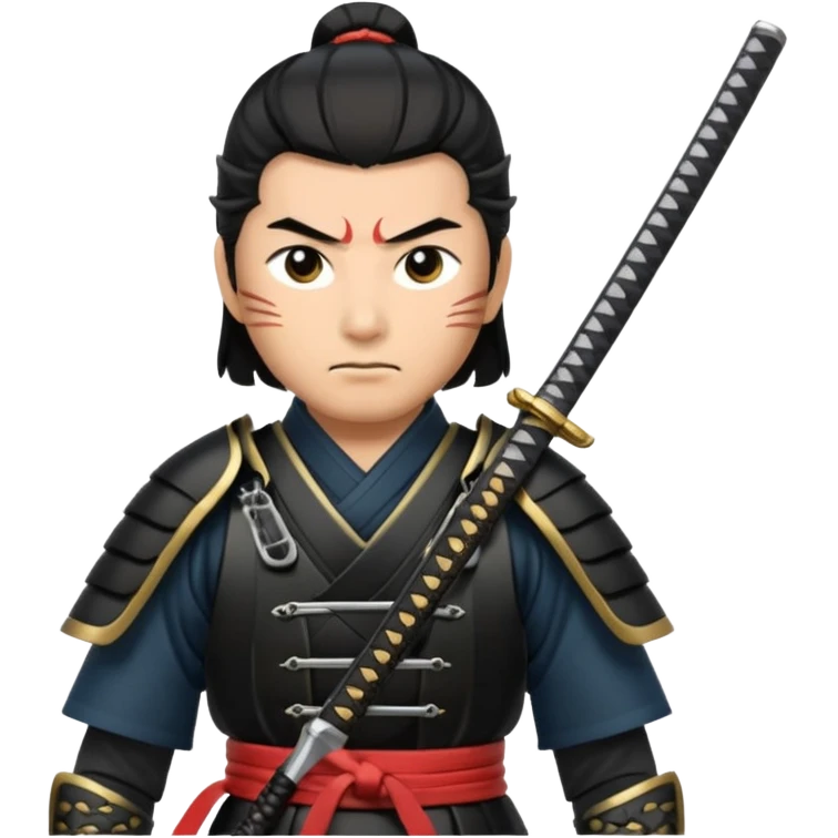 A disciplined samurai with sharp gaze, traditional armor, and a sleek katana drawn halfway.
 emoji