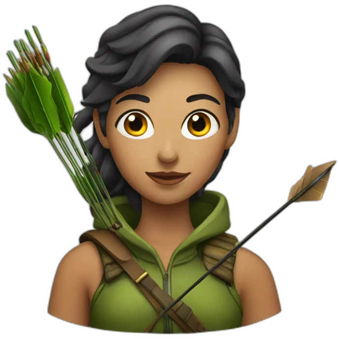 Female hunter with arrow emoji