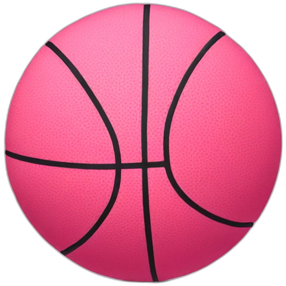 Pink basketball emoji