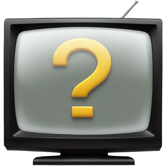 tv and question mark emoji