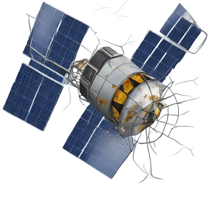 broken satellite emoji
