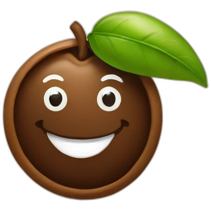 the coffee bean is smiling emoji