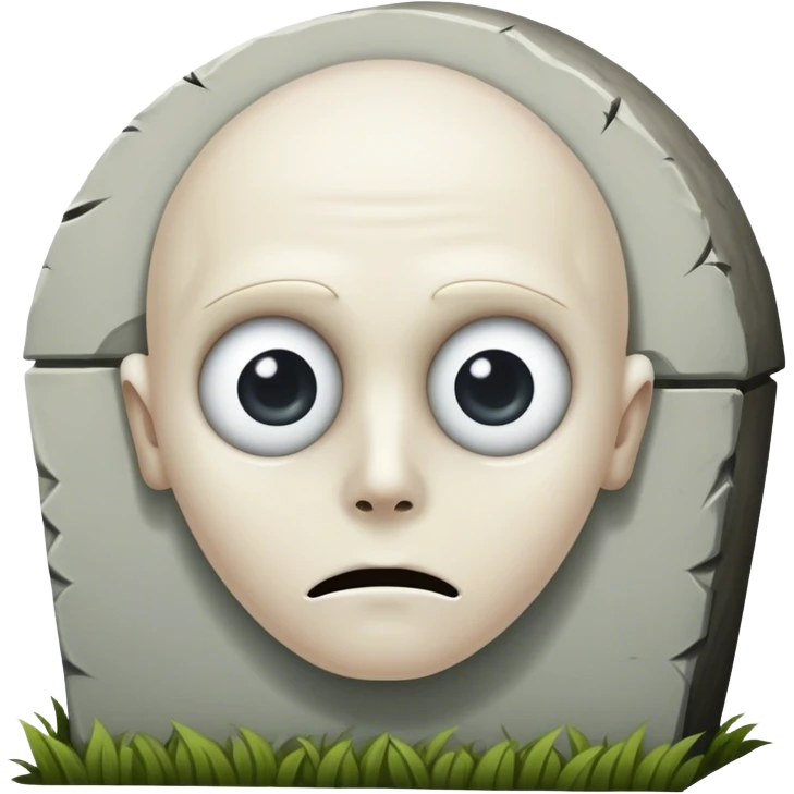 turned back from grave but eyes looking at me emoji