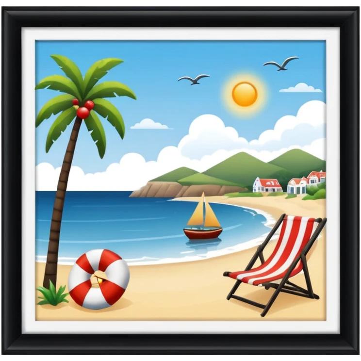 Seaside holidays emoji