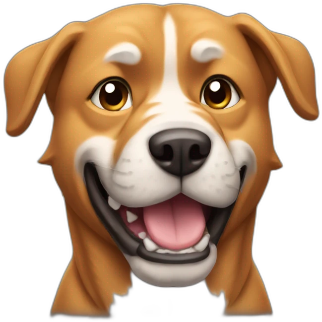 Muscular dog emoji