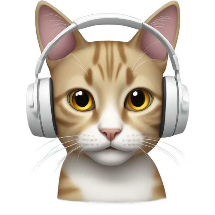 Cat with headphones  emoji