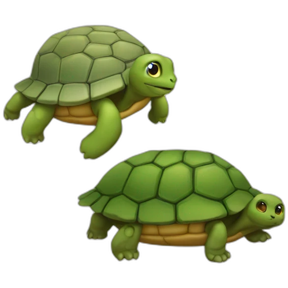 Chat sur une tortue emoji