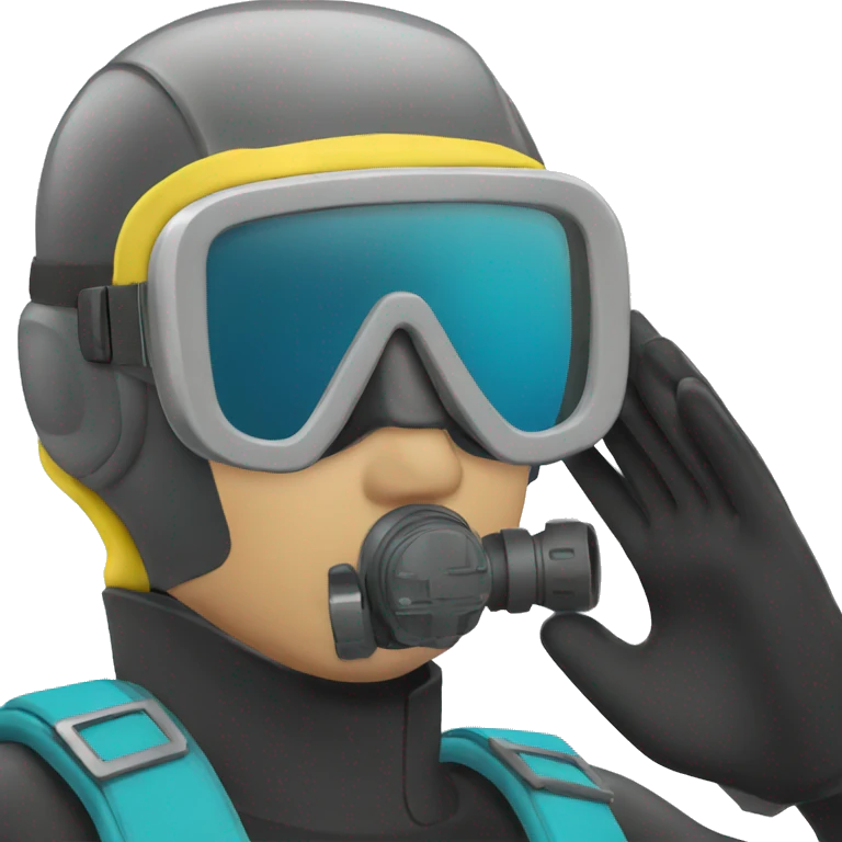 saluting scuba mask emoji