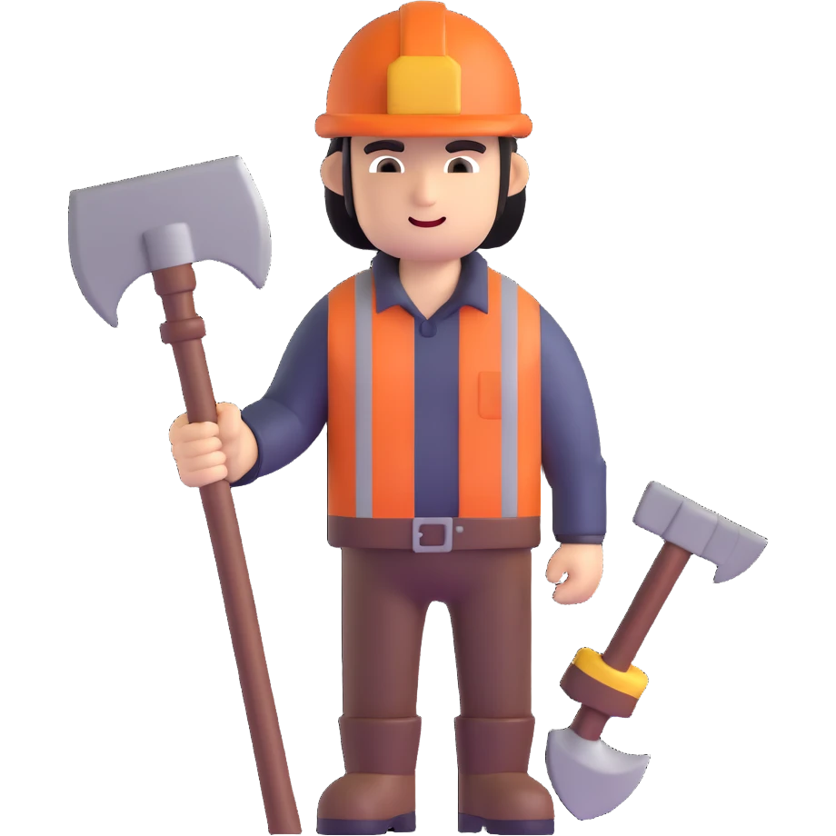 miner with helmet and pickaxe emoji