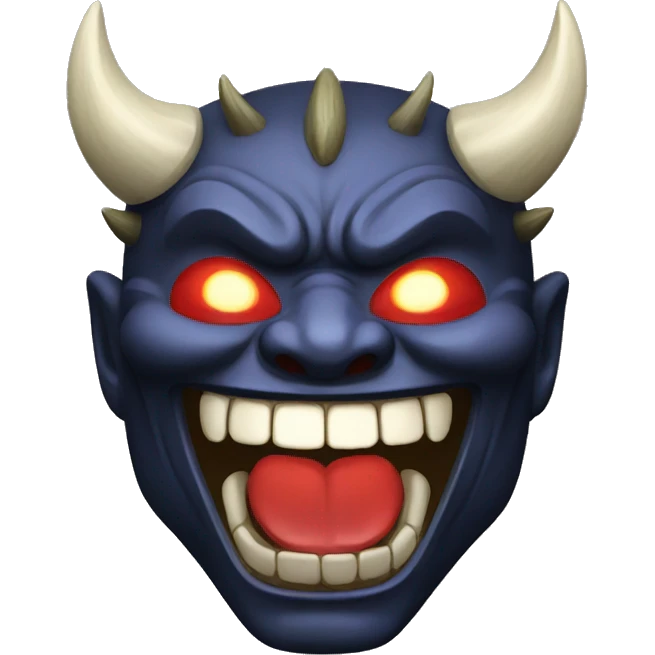 oni laughing Japanese mask emoji