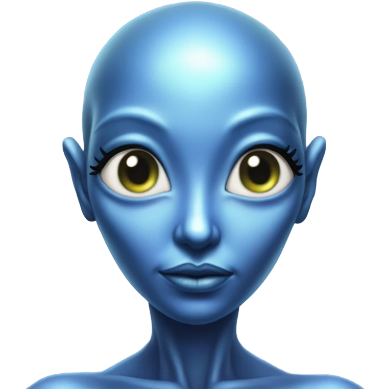 Pleiadian alien female third eye full body emoji