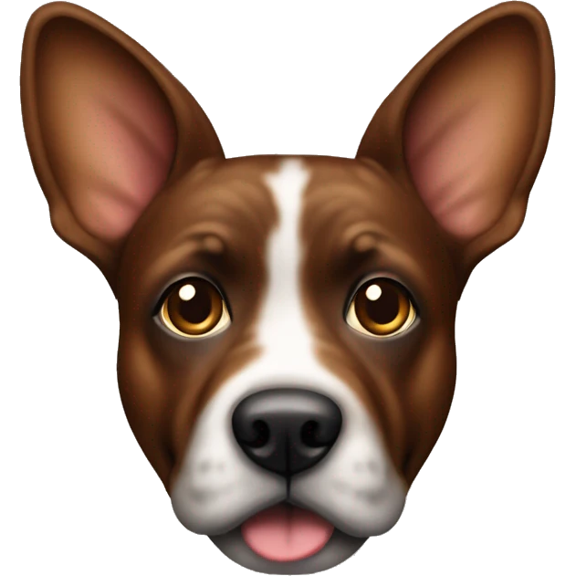 Brown brindle dog with pointy ears emoji