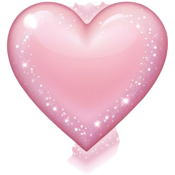 light pink love heart with sparkles  emoji