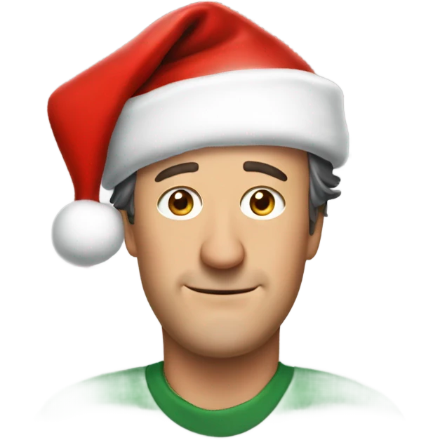 Matthew perry in a santa hat emoji
