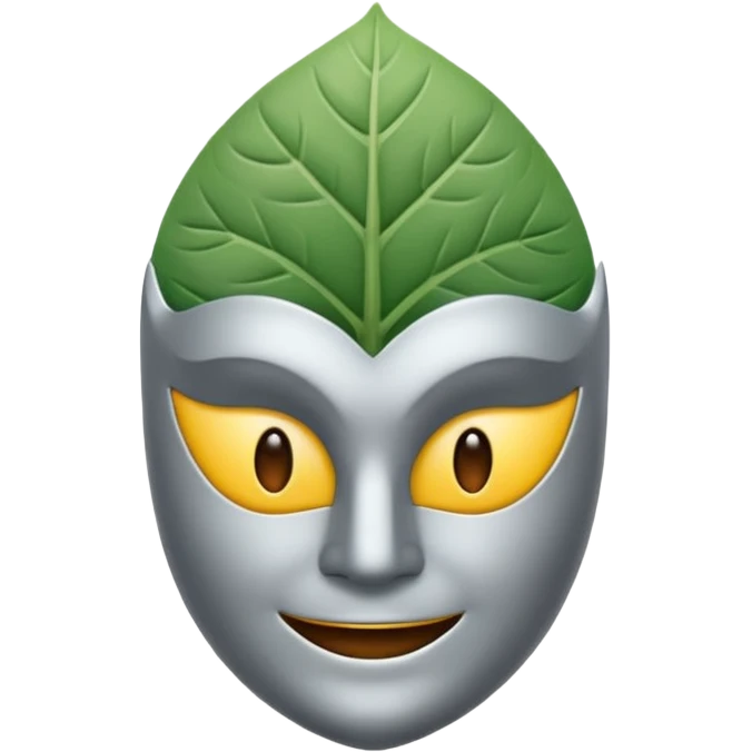 emoji de un trébol gris de 4 hojas sin cara ni cosas raras 🍀 como ese pero de 5 hojas y gris  emoji