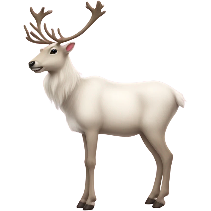 white real reindeer pink bows full body emoji