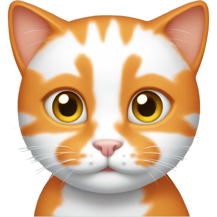 Orange kitty with white face  emoji