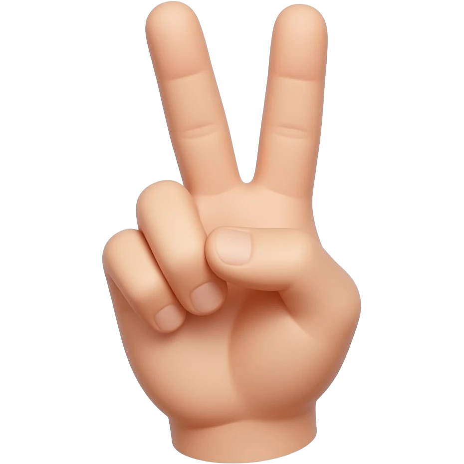 Transverse peace sign emoji