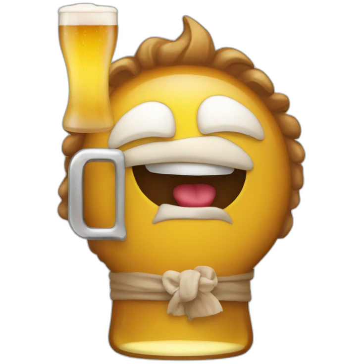 chat qui boit une bière emoji