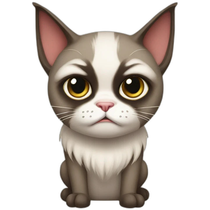 Grumpy cat elf emoji