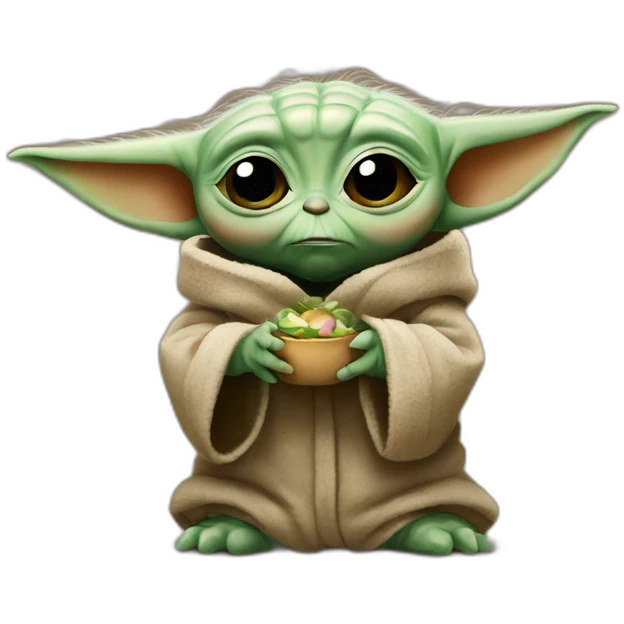 Baby yoda is worried emoji