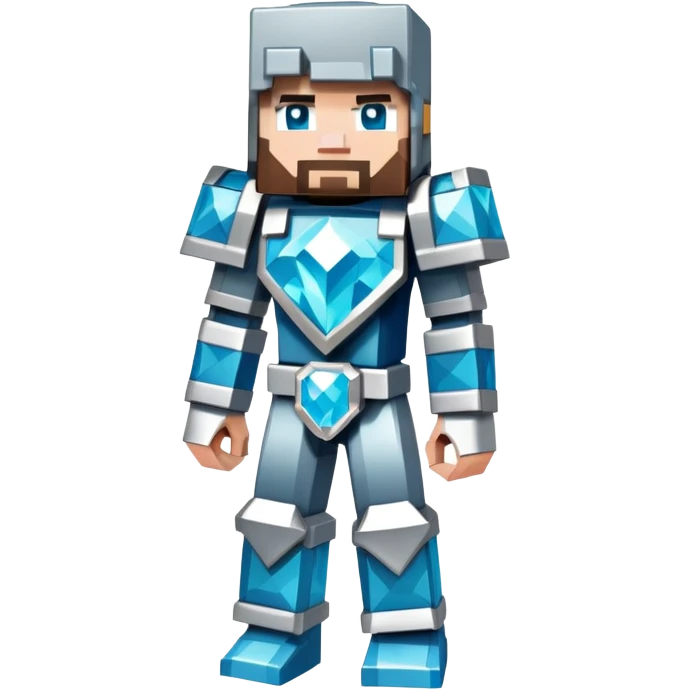 Minecraft character with diamond armor emoji