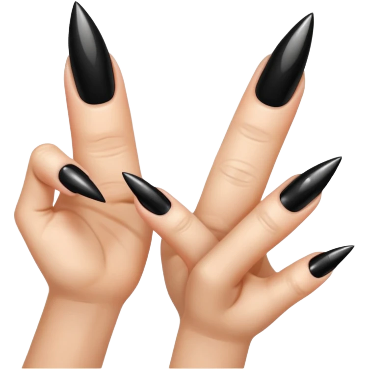 Gothic black nails  emoji