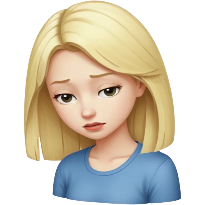Blonde girl bent over  emoji