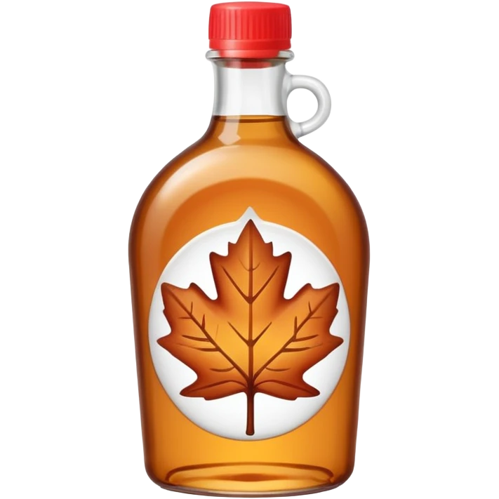 Cute plastic bottle of maple syrup without maple leaves emoji