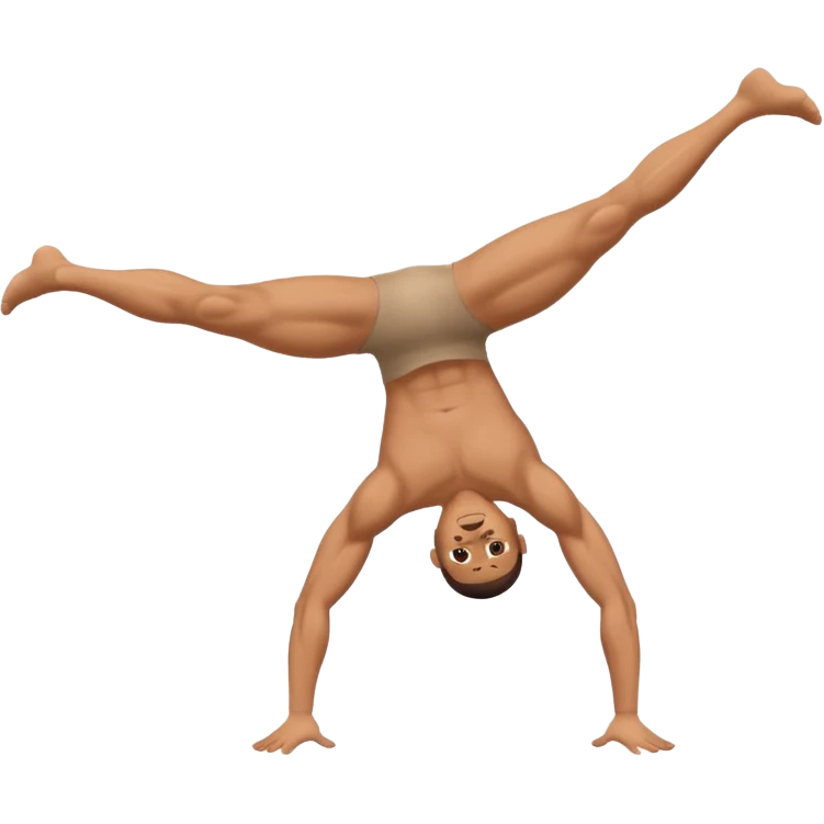 Nude man cartwheel emoji