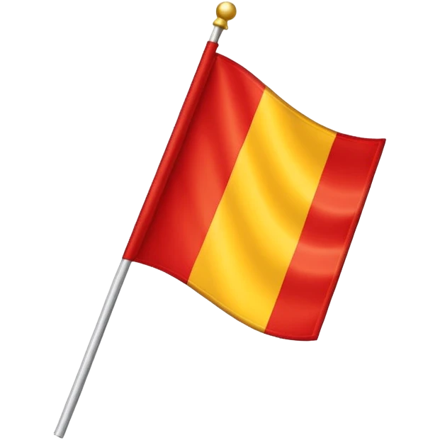 Red, white, and golden yellow vertically sequenced tricolour flag inspired by the flag of Italy emoji