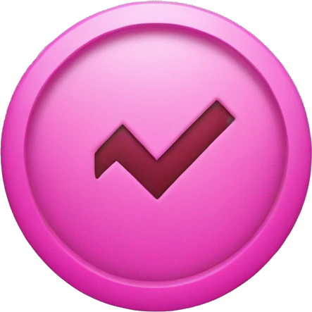 Pink check mark tick emoji