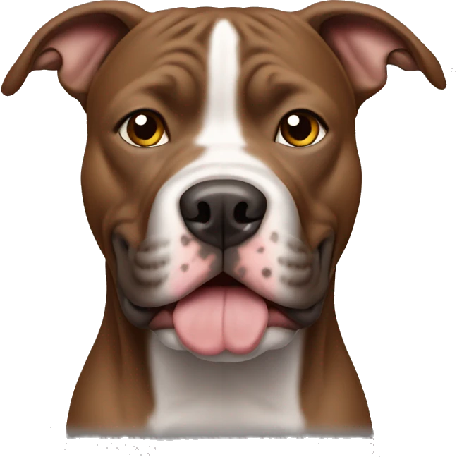 Brown pitbull gray face emoji