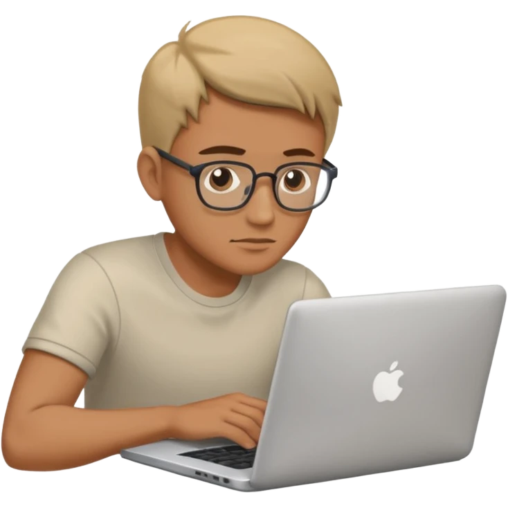 man work to laptop emoji