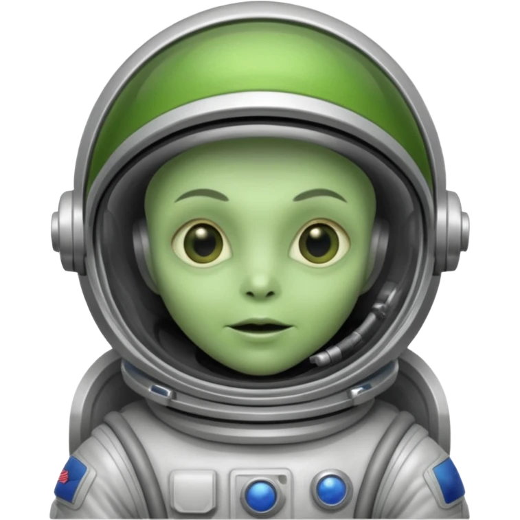 green alien silver Astronaut emoji