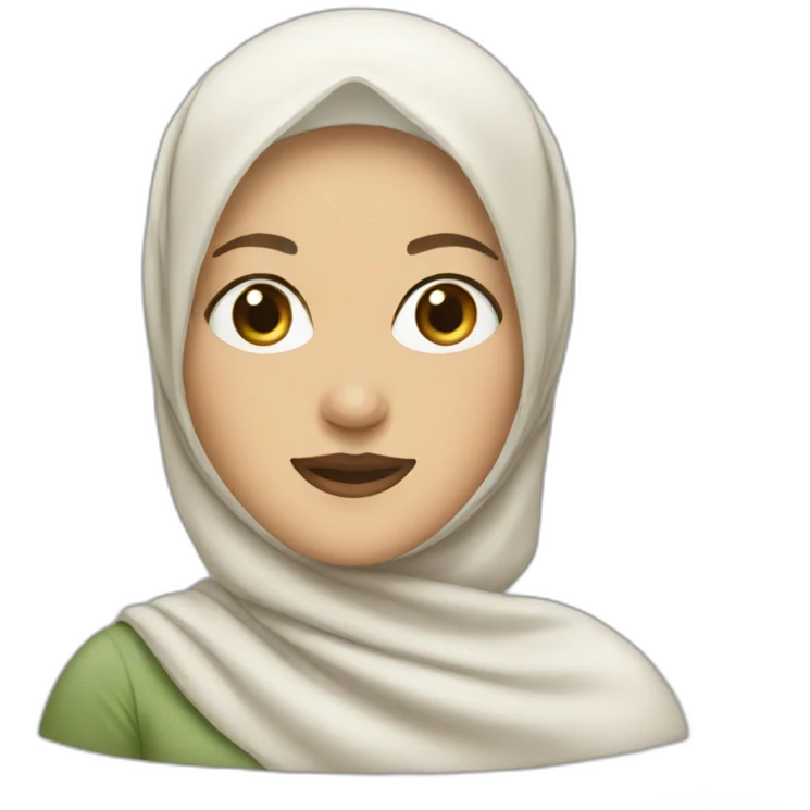 white woman wearing a hijab emoji